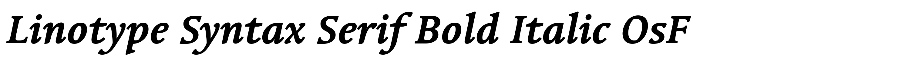 Linotype Syntax Serif Bold Italic OsF